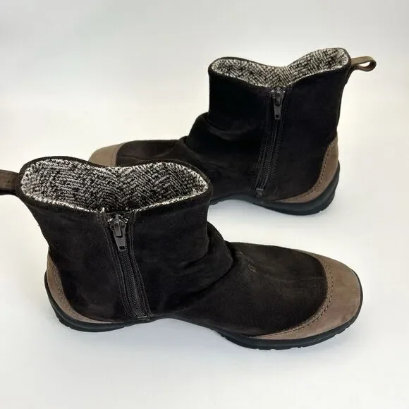 Merrell Freisa Slouch Ankle Boots Womens Sz 9 Brown Suede Zip Booties Outdoors - Picture 3 of 9